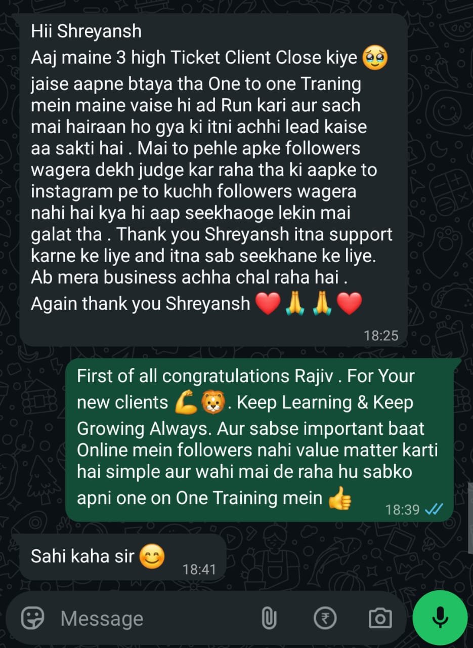 WhatsApp Testimonial